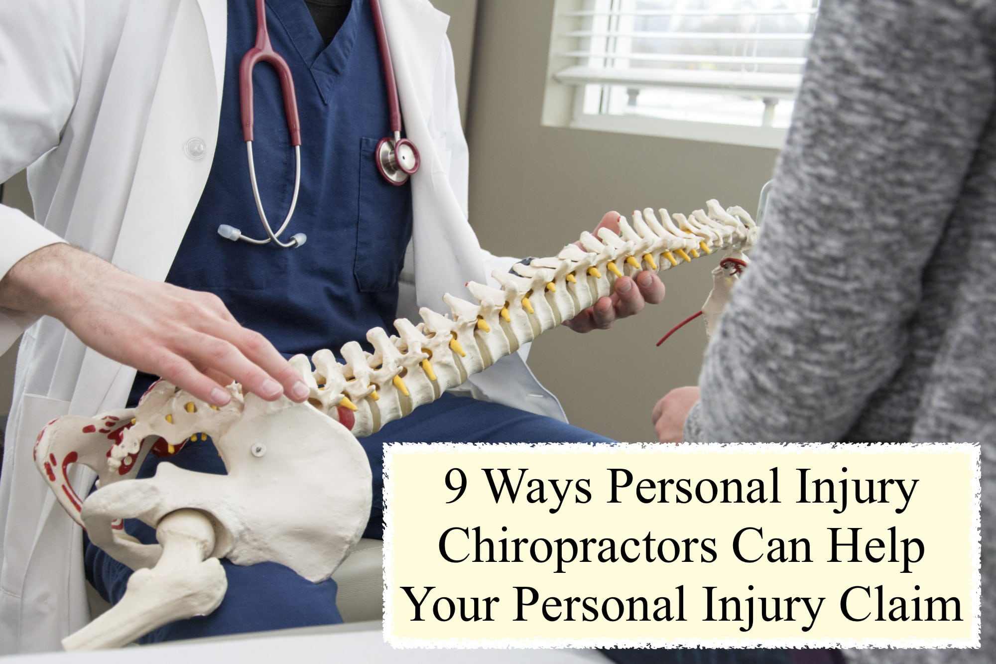 Chiropractor treating patient after accident